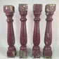 Balusters - 4 Vintage Burgundy Wood Balusters, Reclaimed Spindles, Architectural Salvage, O by The Old Grainery (Architect...