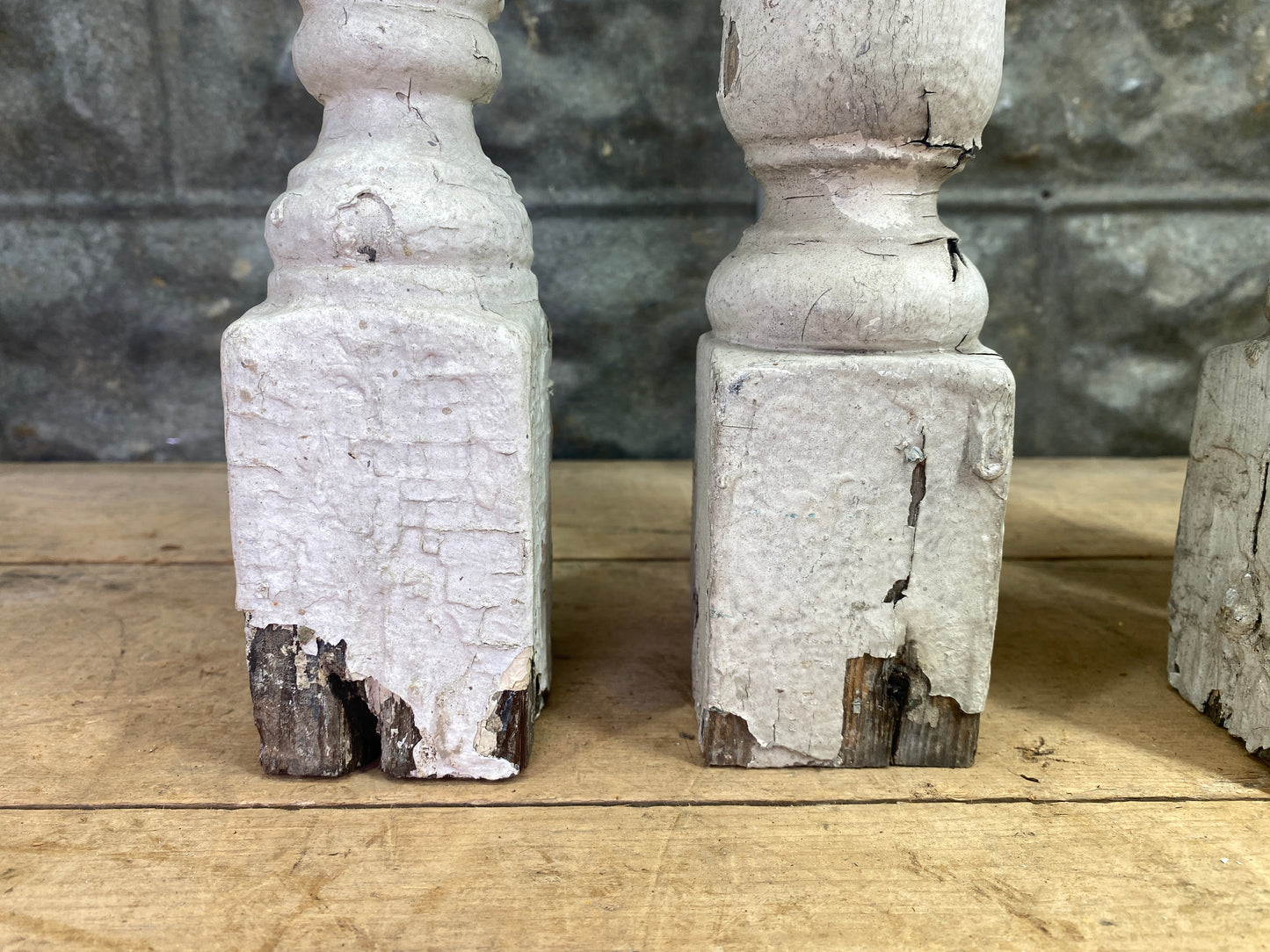 Balusters - 4 White Wood Balusters Reclaimed Spindles Porch Post House Trim X by The Old Grainery (Architectural, Carpentr...