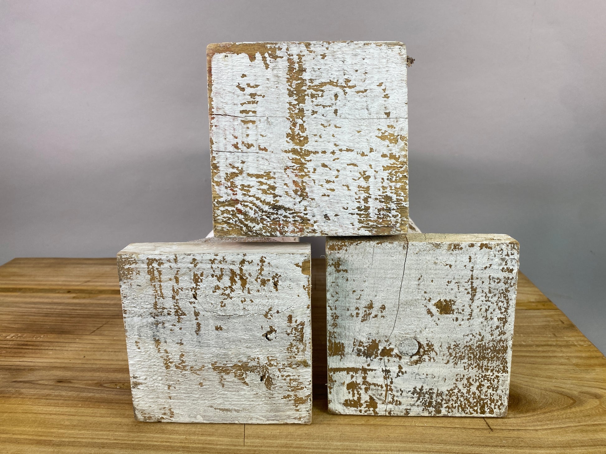 Home Goods - Set 3 White Wooden Pillar Candlestick Holders, Mantel Decor, Table Centerpiece, by The Old Grainery (candle c...
