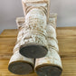 Home Goods - Set 3 White Wooden Pillar Candlestick Holders, Mantel Decor, Table Centerpiece, by The Old Grainery (candle c...