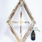 Set 3 Diamond Wood Window Frames, Distressed Farmhouse Decor, Antique Inspired