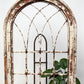 Windows - Large Wood Metal Arched Window Wall Decor, Rustic Farmhouse, Arched Church Frame by The Old Grainery (chippy pai...