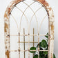 Windows - Large Wood Metal Arched Window Wall Decor, Rustic Farmhouse, Arched Church Frame by The Old Grainery (chippy pai...