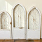 Windows - 3 French Country Wood Metal Arched Window Frame, Distressed Farmhouse Decor by The Old Grainery (arched, church...