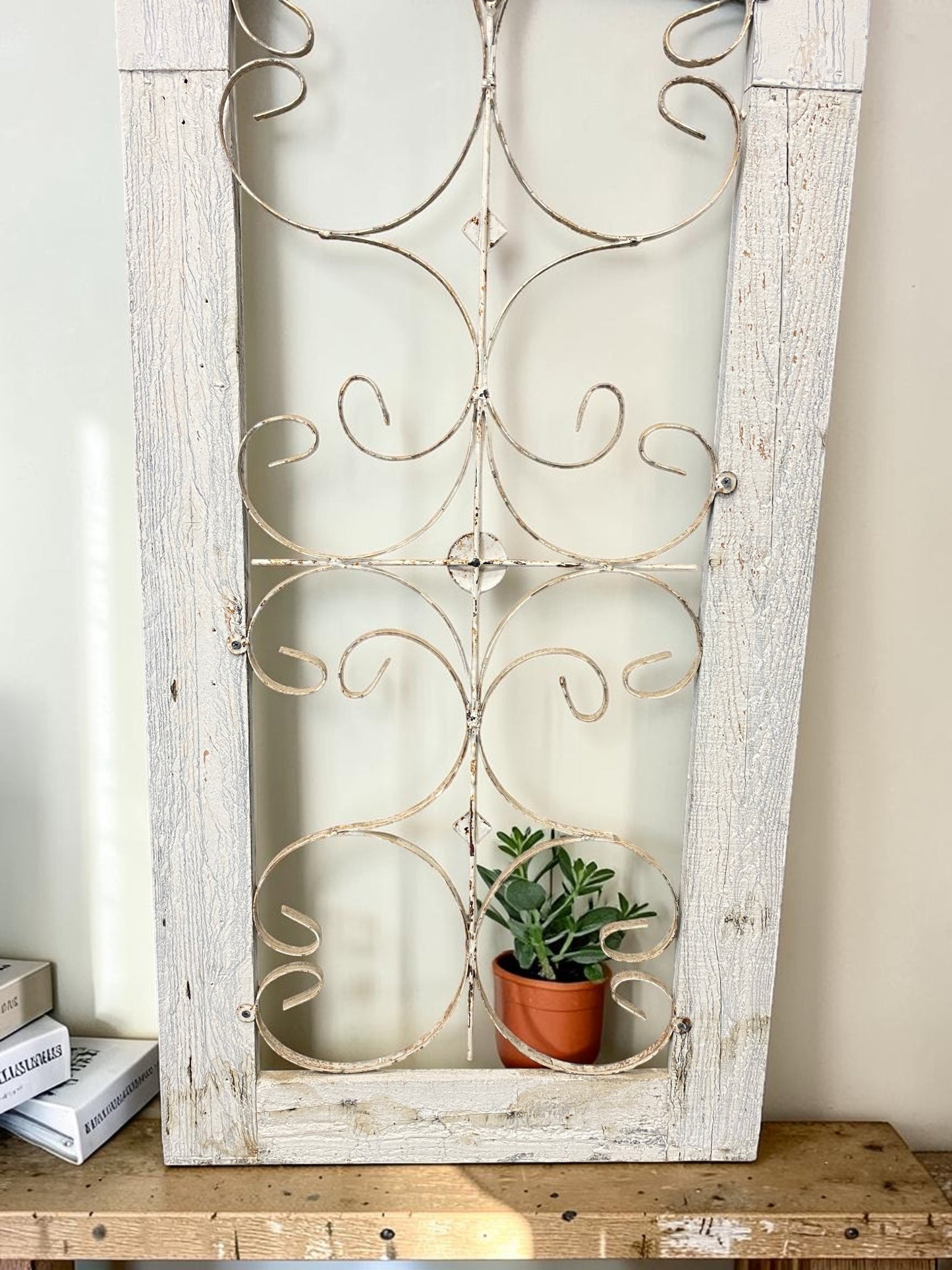 Set 3 XL Arched Wood Metal Gothic Window Frames, Rustic Farmhouse Decor Set