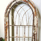 Wood Metal Window Wall Decor, Arched Cathedral (24x59) Rustic Window Frame