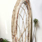 Wood Metal Window Wall Decor, Arched Cathedral (24x59) Rustic Window Frame