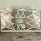 Windows - White Diamond Transom Window Frame (22x41.75) Rustic Wood Decorative Panel by The Old Grainery (architectural, d...