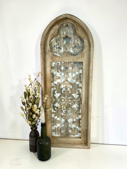 Windows - Cathedral Style Clover Window Frame, Gothic Arch, Antique Inspired Decor by The Old Grainery (cathedral window,...