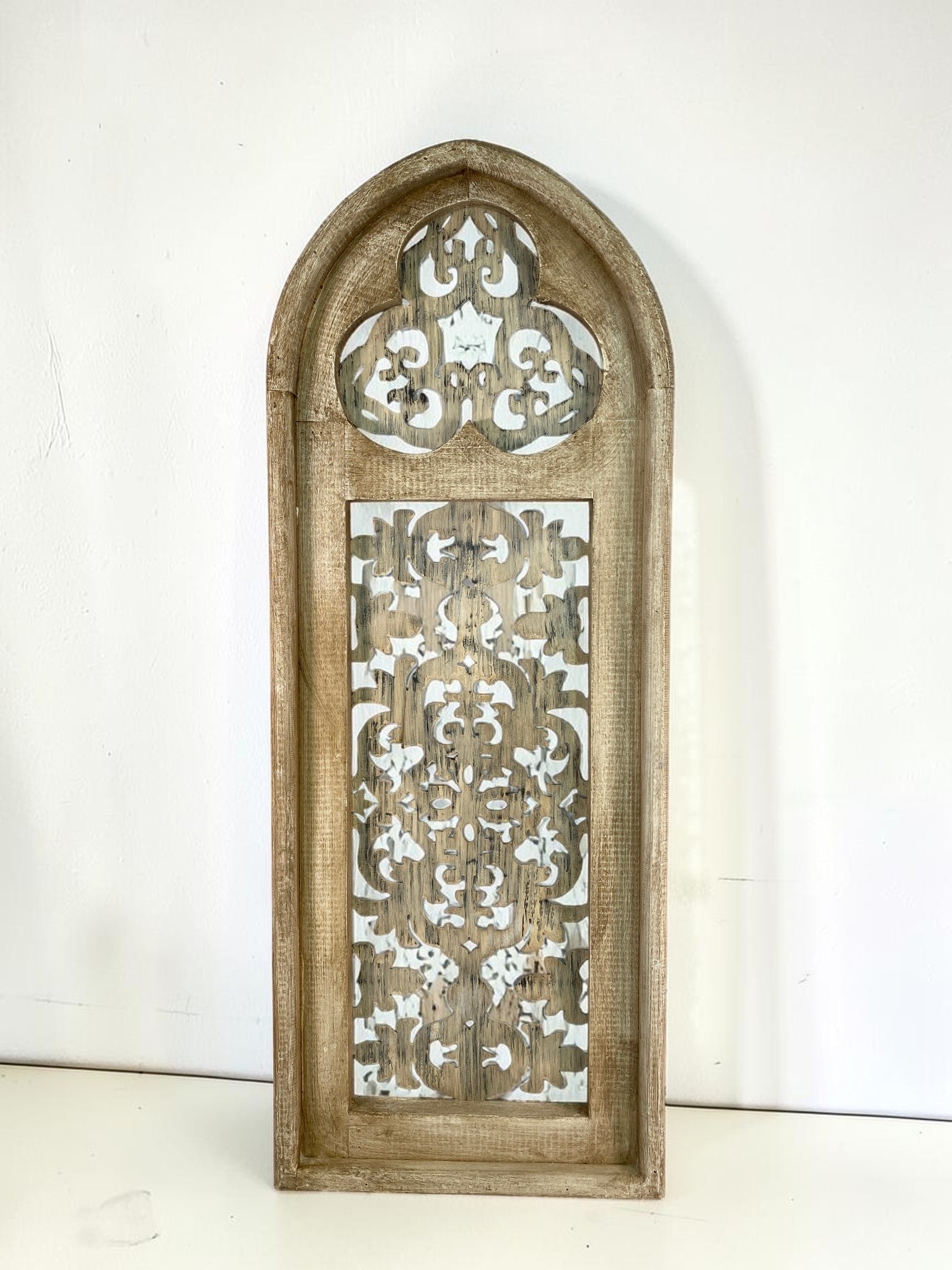 Windows - Cathedral Style Clover Window Frame, Gothic Arch, Antique Inspired Decor by The Old Grainery (cathedral window,...