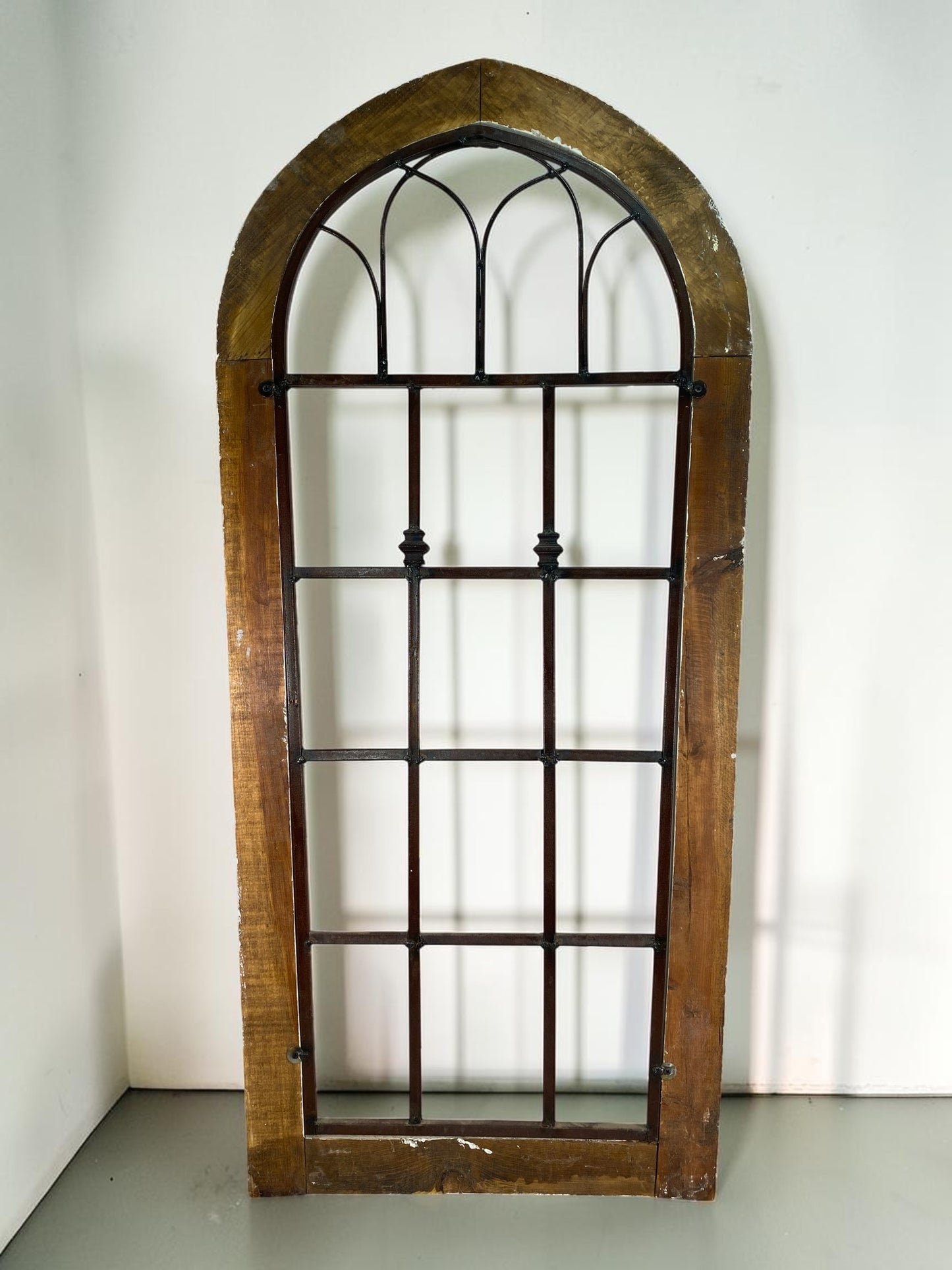 Windows - Arched Church Window Frame, Wood Metal Gothic (23x48.75) Farmhouse Decor A by The Old Grainery (arched, arched w...