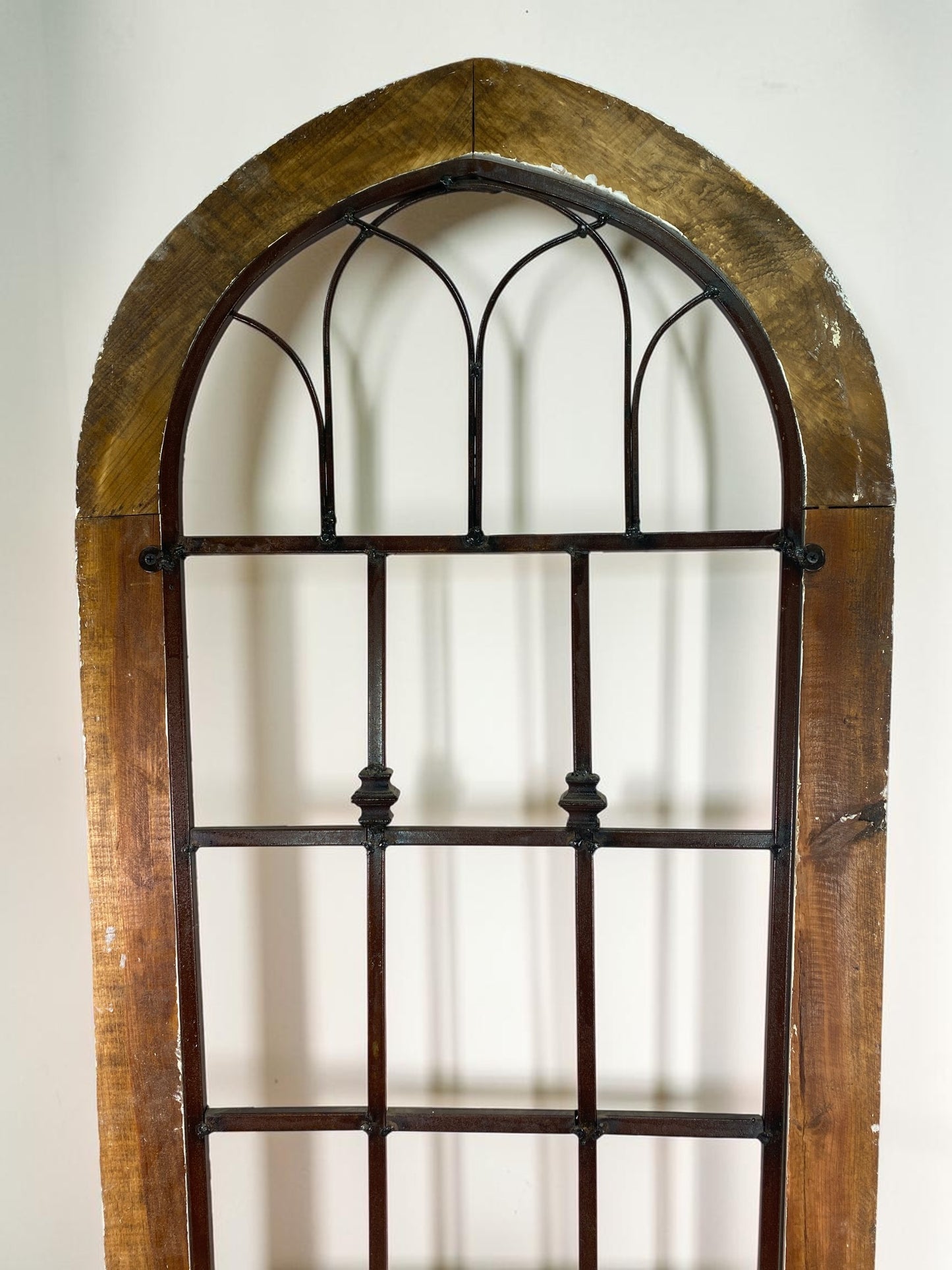 Windows - Arched Church Window Frame, Wood Metal Gothic (23x48.75) Farmhouse Decor A by The Old Grainery (arched, arched w...