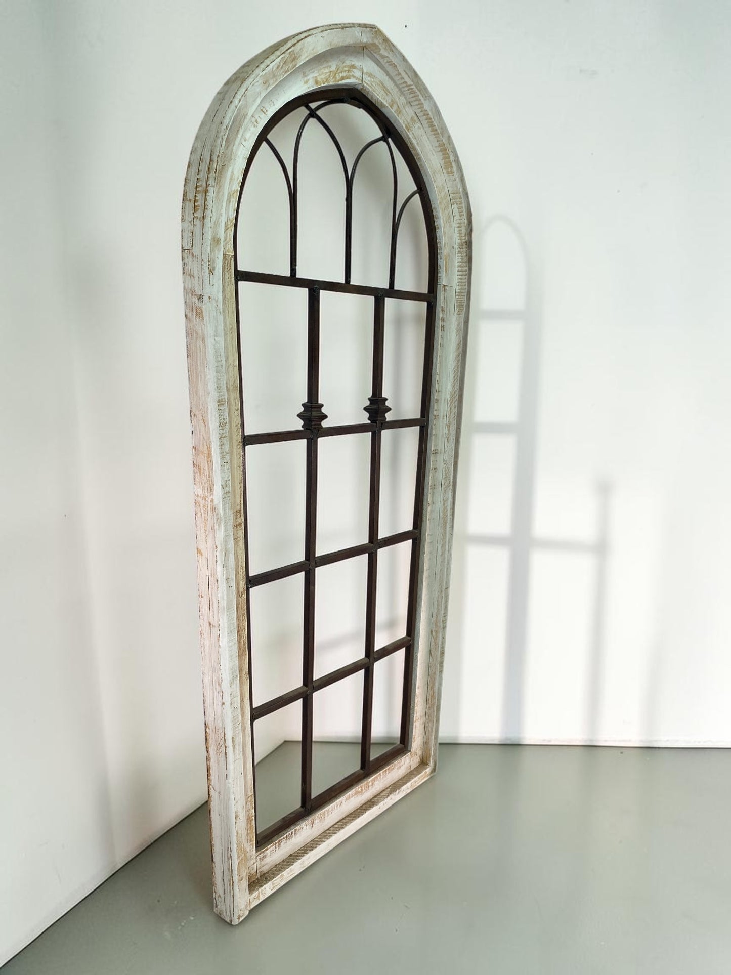 Windows - Arched Church Window Frame, Wood Metal Gothic (23x48.75) Farmhouse Decor A by The Old Grainery (arched, arched w...