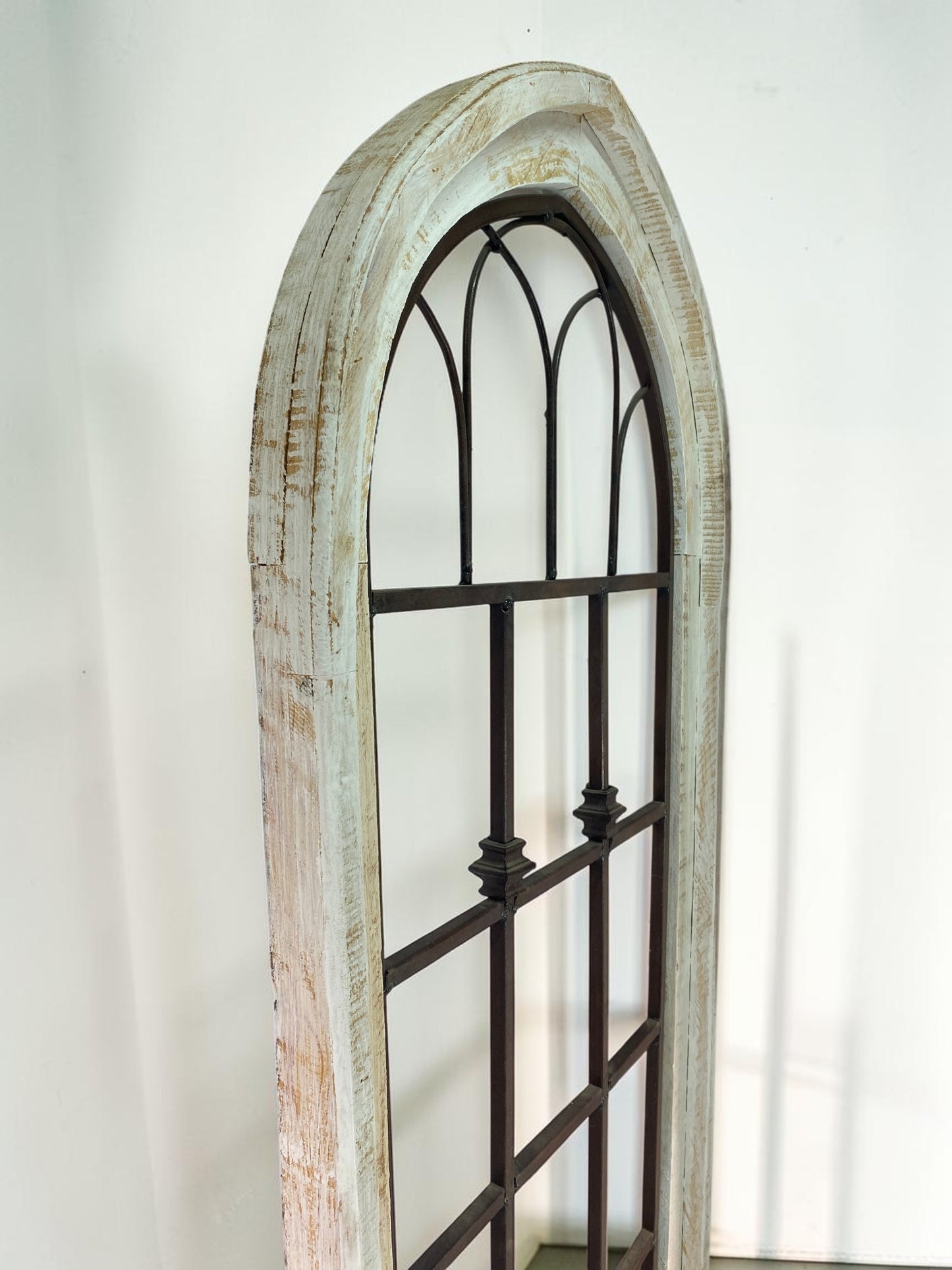 Windows - Arched Church Window Frame, Wood Metal Gothic (23x48.75) Farmhouse Decor A by The Old Grainery (arched, arched w...