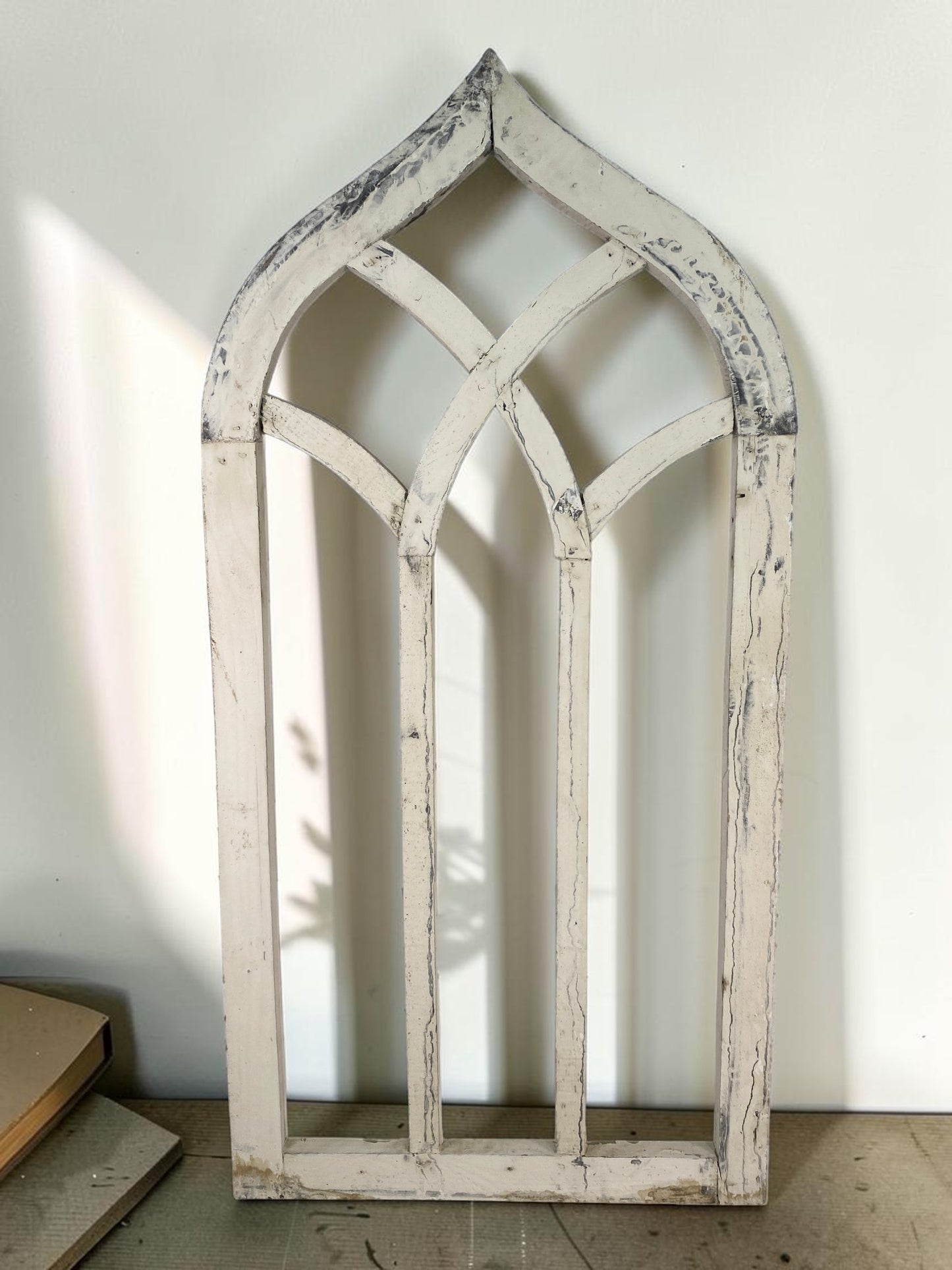 Windows - Gothic Arched Wall Accent, Wood Cathedral Church Window Frame, Farmhouse Decor by The Old Grainery (Arched, Cath...