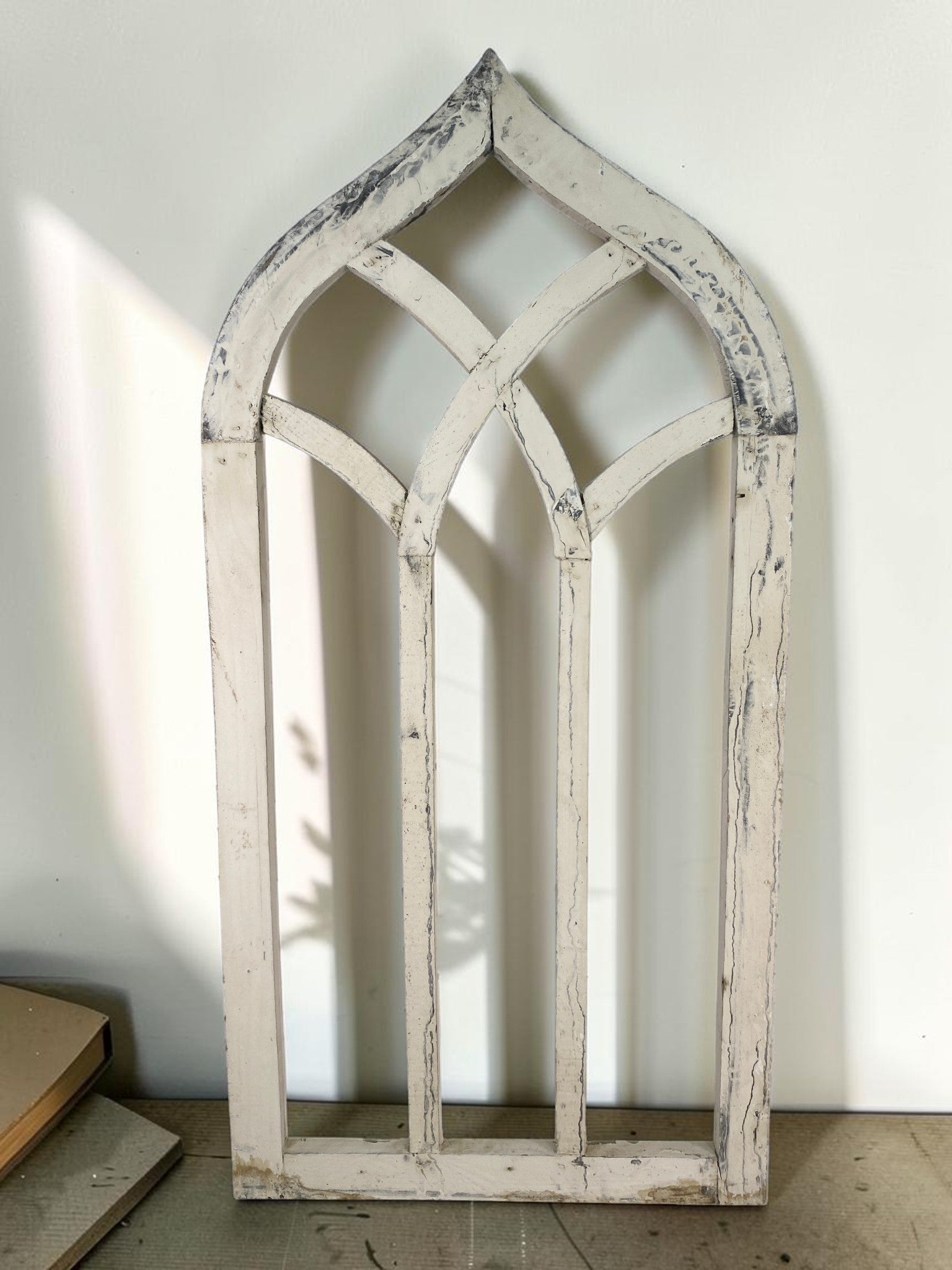 Windows - Gothic Arched Wall Accent, Wood Cathedral Church Window Frame, Farmhouse Decor by The Old Grainery (Arched, Cath...