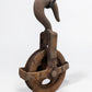 Antique Cast Iron Pulley and Hook, Vintage Barn Pulley, Farmhouse Industrial a3