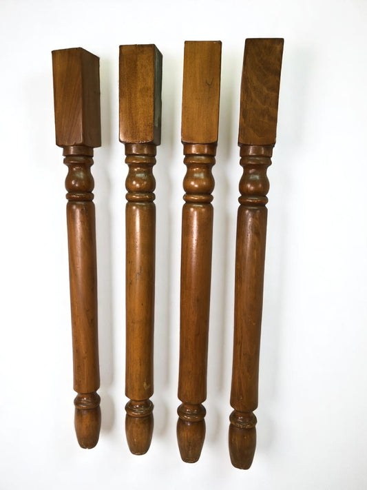 Home & Living > Furniture > Dining Room Furniture - 4 Wood Table Legs, Harvest Folk Art Architectural Salvage, Vintage Fur...