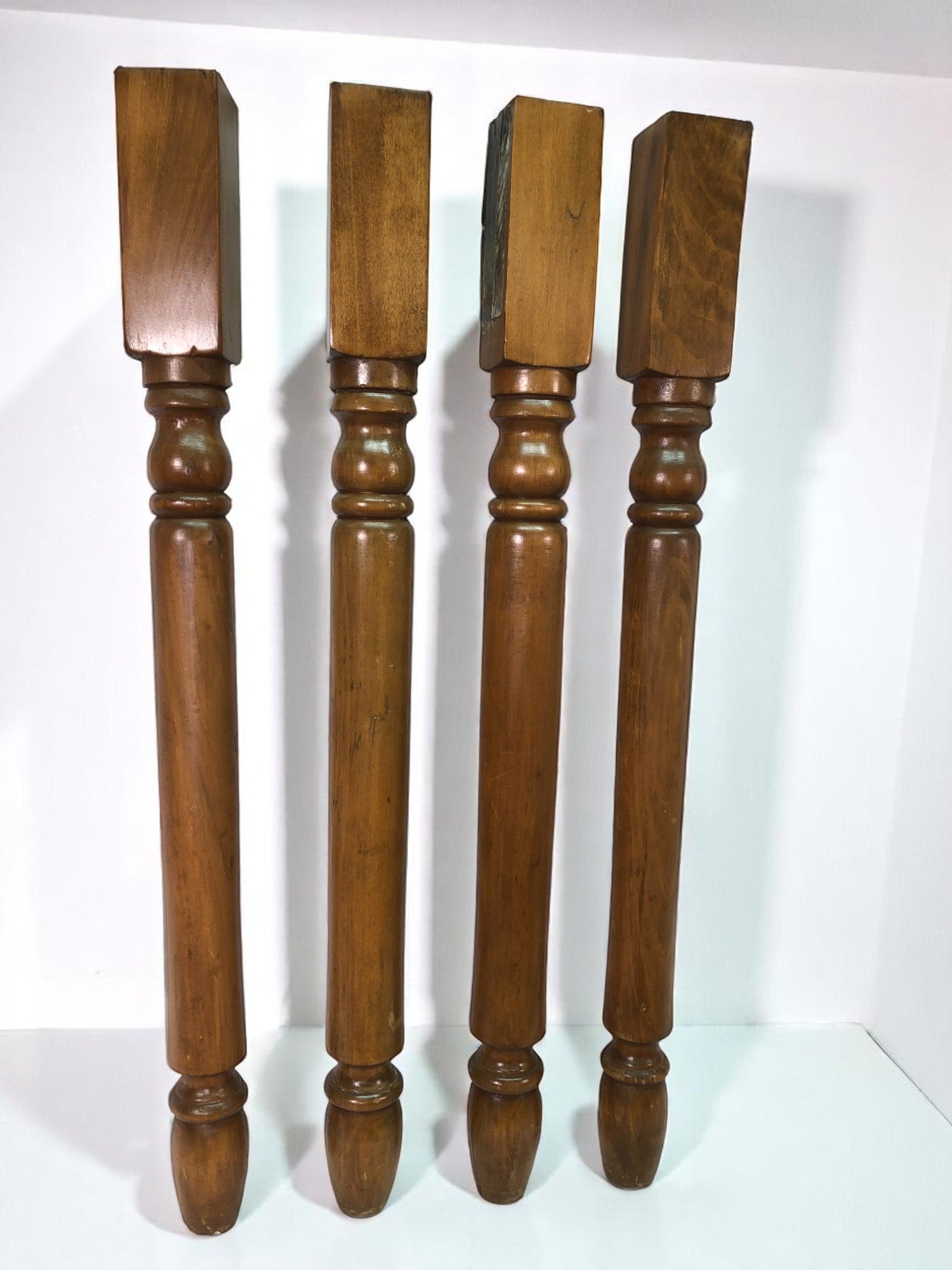Home & Living > Furniture > Dining Room Furniture - 4 Wood Table Legs, Harvest Folk Art Architectural Salvage, Vintage Fur...