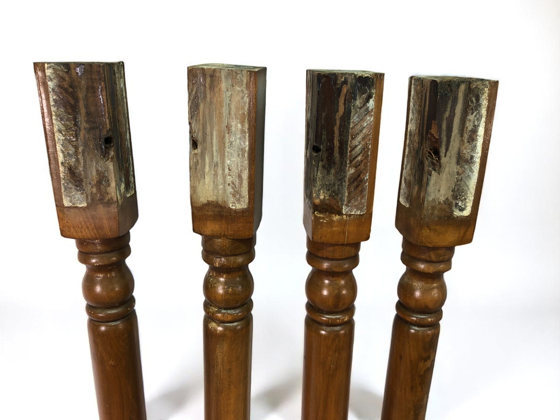 Home & Living > Furniture > Dining Room Furniture - 4 Wood Table Legs, Harvest Folk Art Architectural Salvage, Vintage Fur...