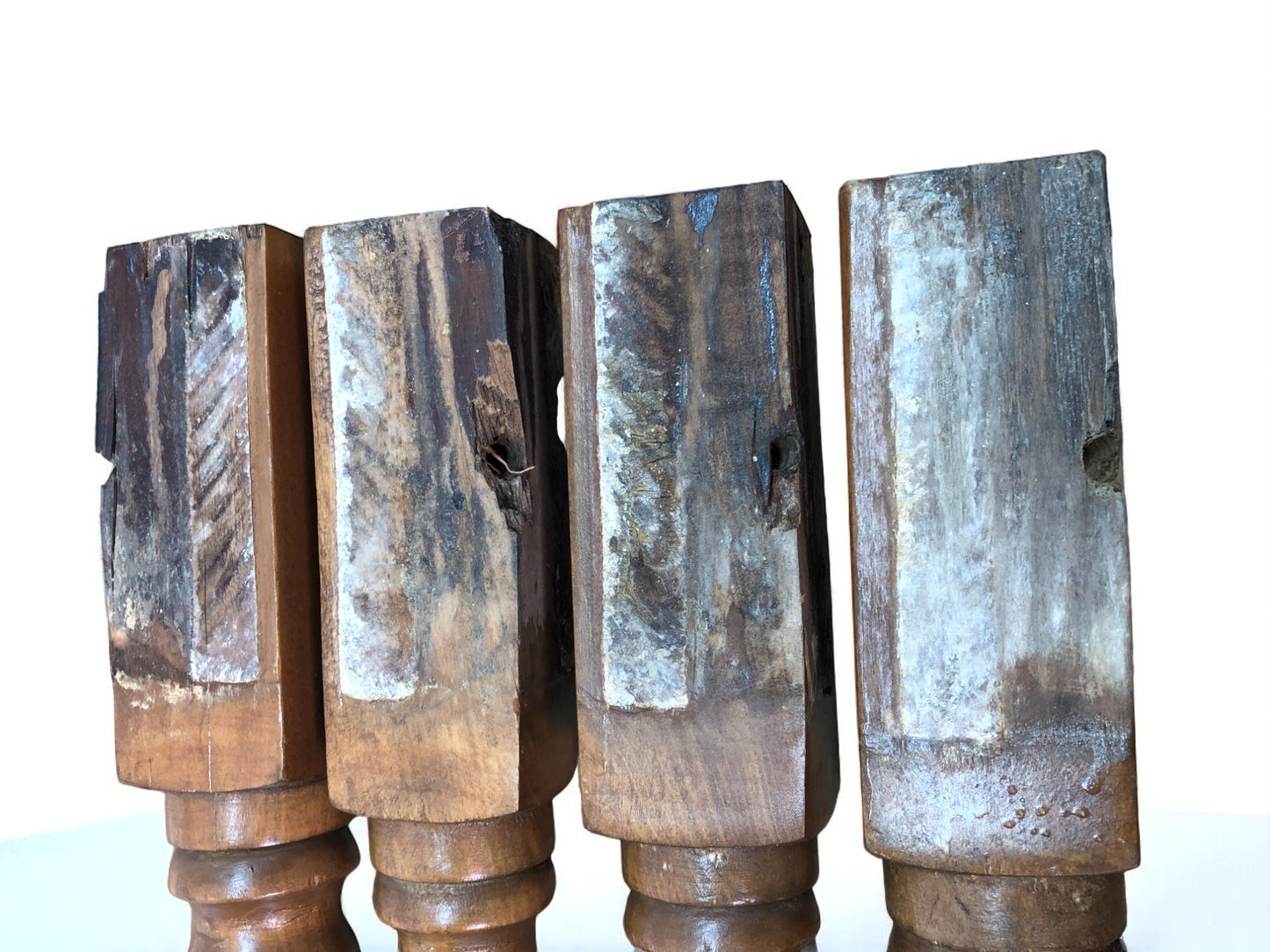 Home & Living > Furniture > Dining Room Furniture - 4 Wood Table Legs, Harvest Folk Art Architectural Salvage, Vintage Fur...