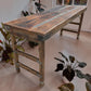 Reclaimed Wood Folding Table (67.75x22) Rustic Wood Dining, Kitchen Island B112