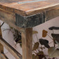 Reclaimed Wood Folding Table (67.75x22) Rustic Wood Dining, Kitchen Island B112