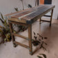 Reclaimed Wood Folding Table (67.75x22) Rustic Wood Dining, Kitchen Island B112