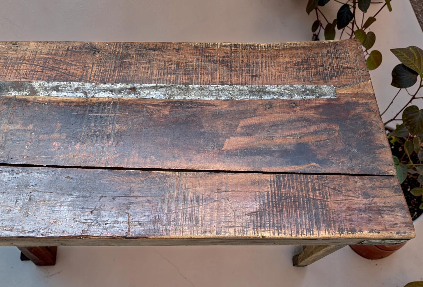 Reclaimed Wood Folding Table (67.75x22) Rustic Wood Dining, Kitchen Island B112