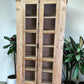 Library Bookcase, 2 Door Natural Display Case, Showcase, Kitchen Cabinet, F