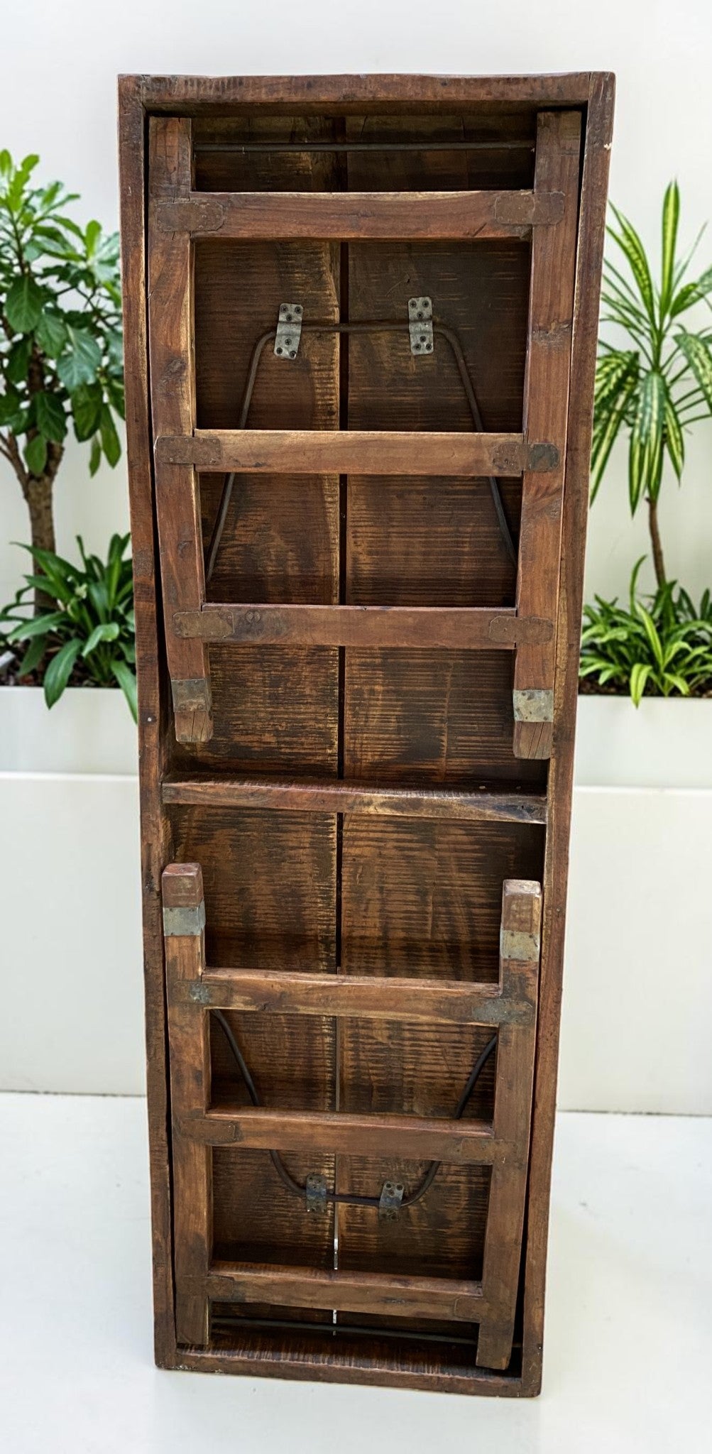 Reclaimed Wood Folding Table (67.5x21.5) Rustic Wood Dining, Kitchen Island B118