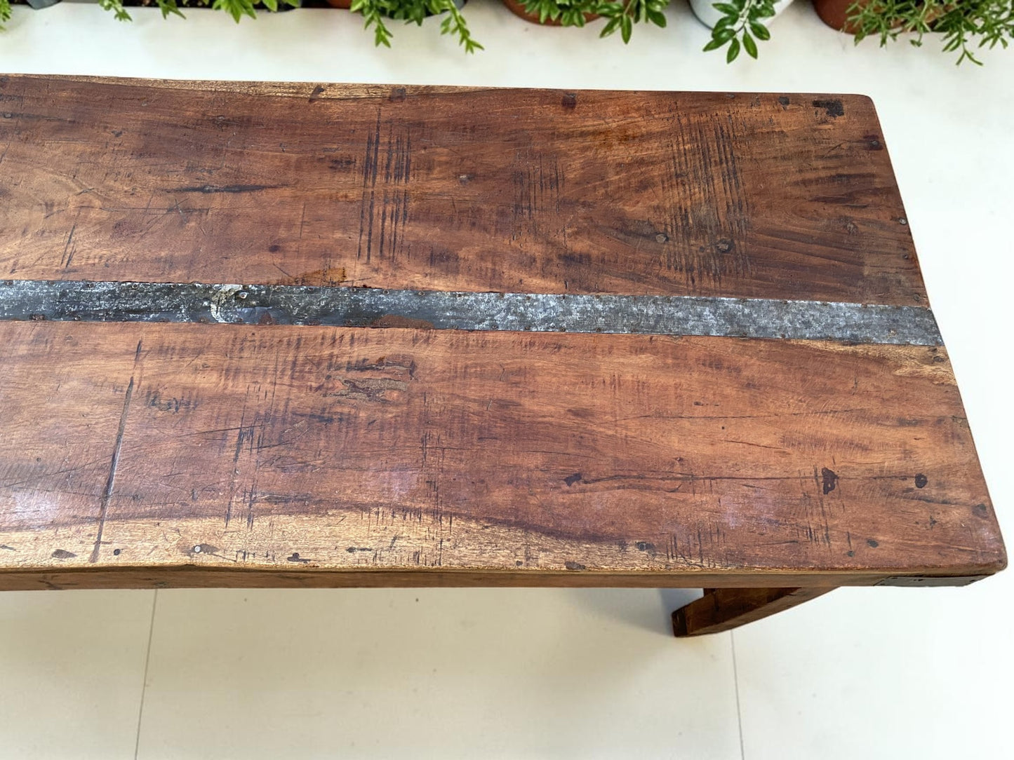 Reclaimed Wood Folding Table (67.5x21.5) Rustic Wood Dining, Kitchen Island B118