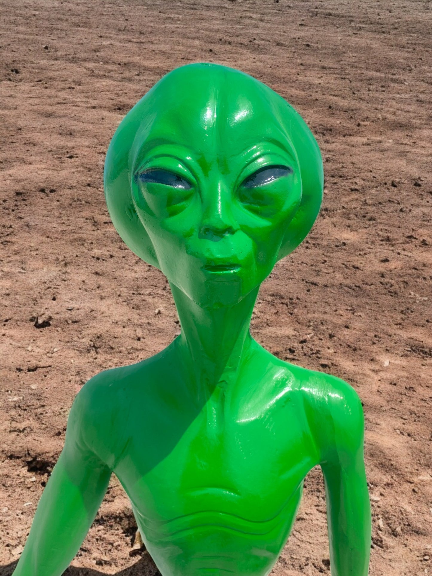 Alien Statue, Green Space Men, UFO Extraterrestrial Alien Art, Cast Aluminum, J