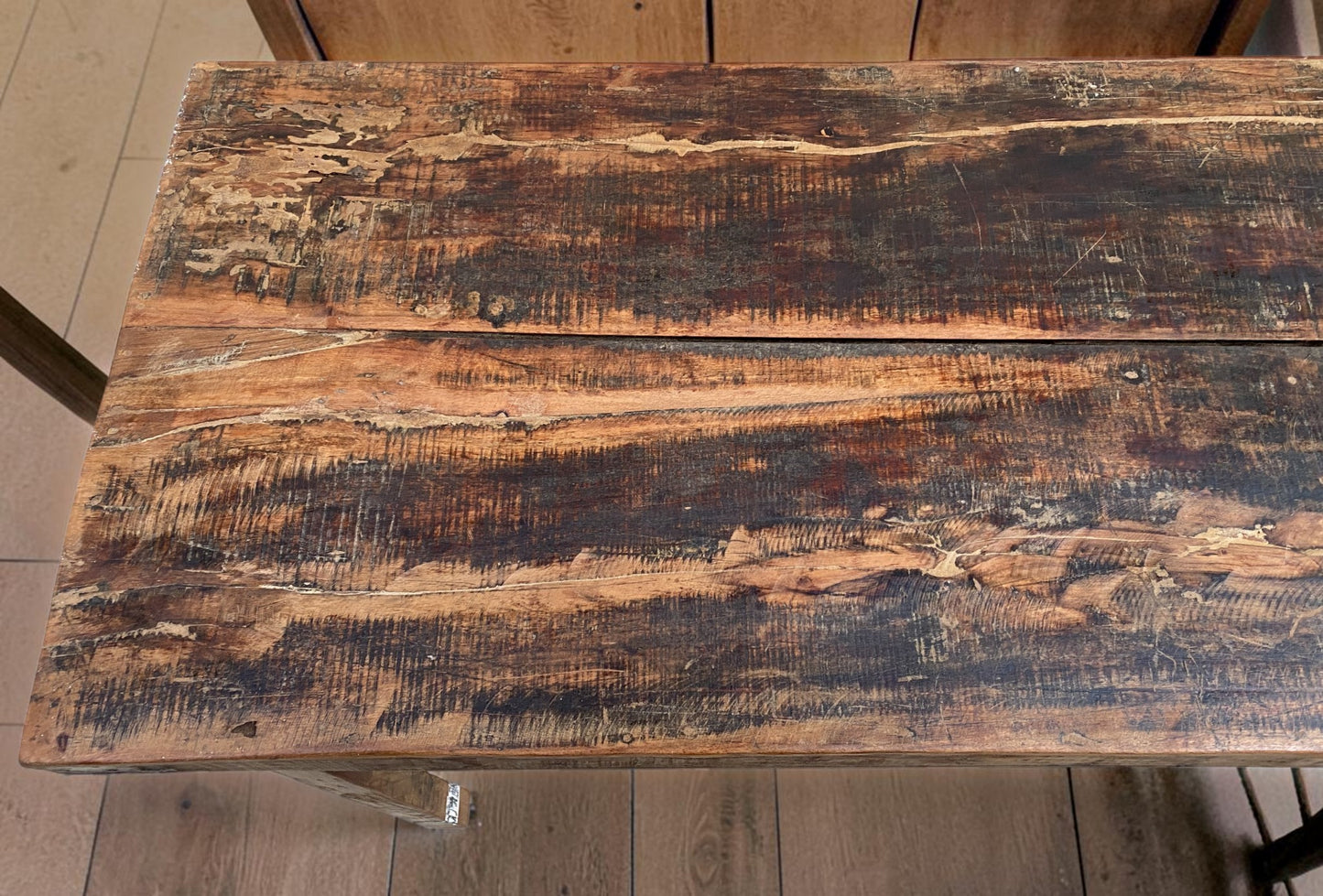 Reclaimed Wood Folding Table (68.5x22.5) Rustic Wood Dining, Kitchen Island B128