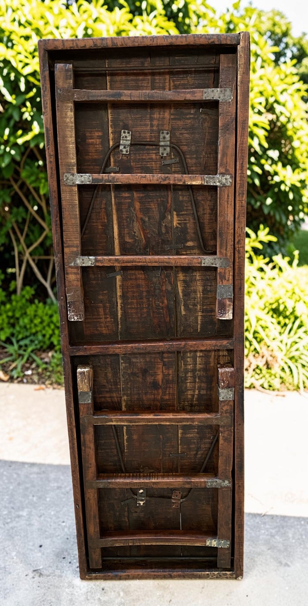 Reclaimed Wood Folding Table (68x22) Rustic Wood Dining, Kitchen Island B129