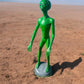 Alien Statue, Green Space Men, UFO Extraterrestrial Alien Art, Cast Aluminum, J