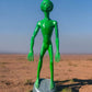 Alien Statue, Green Space Men, UFO Extraterrestrial Alien Art, Cast Aluminum, J