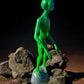 Alien Statue, Green Space Men, UFO Extraterrestrial Alien Art, Cast Aluminum, J
