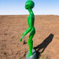 Alien Statue, Green Space Men, UFO Extraterrestrial Alien Art, Cast Aluminum, J