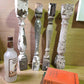 Balusters - 4 White Wood Balusters Architectural Salvage Spindles Porch Trim A11 by The Old Grainery (balusters, chippy, d...