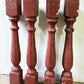 4 Rustic Red Wood Balusters Architectural Salvage Spindles Porch Trim E