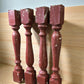4 Rustic Red Wood Balusters Architectural Salvage Spindles Porch Trim F