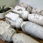 Balusters - 4 White Wood Balusters Reclaimed Spindles Porch Post House Trim A9 by The Old Grainery (baluster, Country, decor)