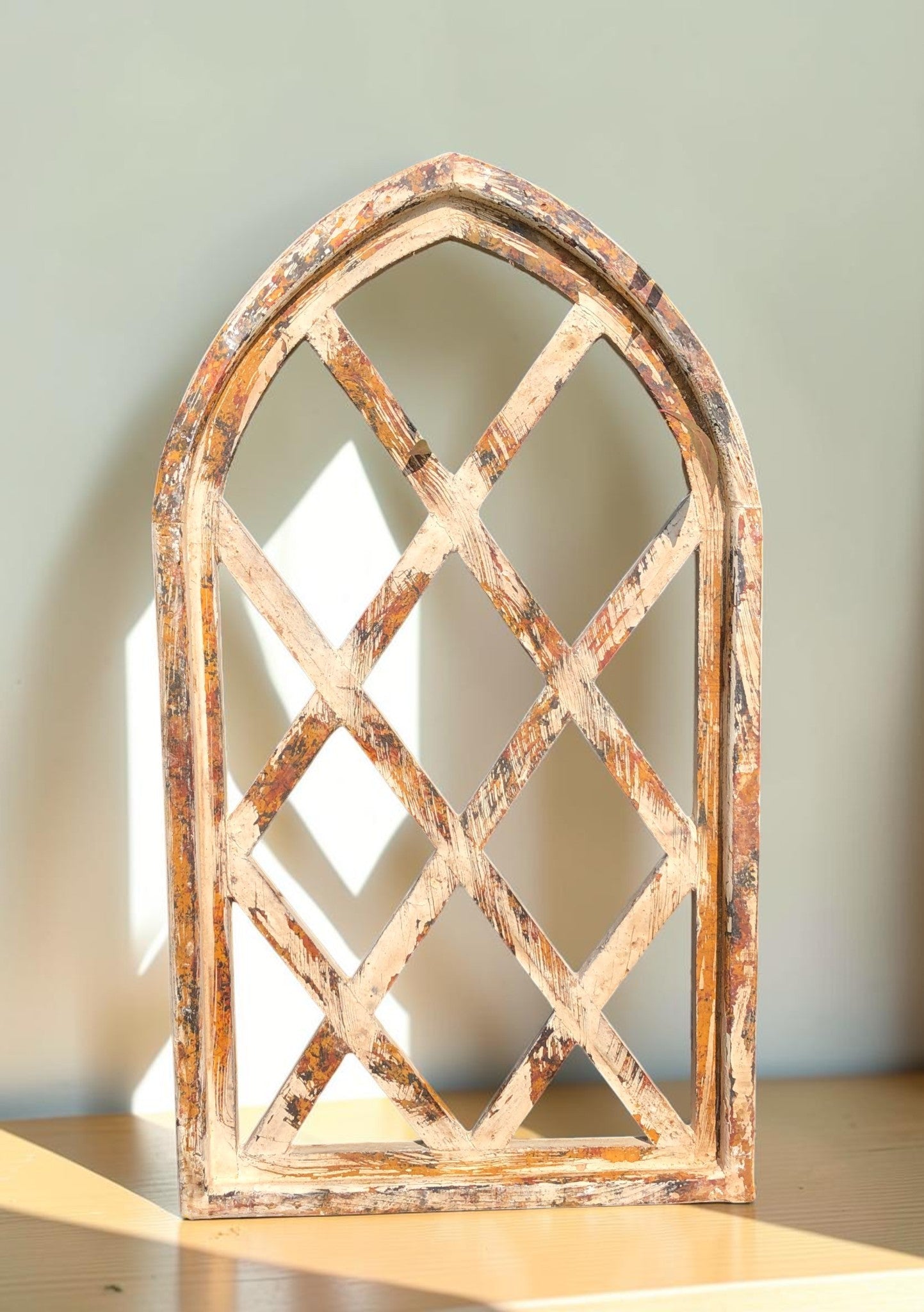 Windows - Farmhouse Arched Lattice Window Frame, Rustic Home Accent Vintage Inspired Decor by The Old Grainery (arched, ch...