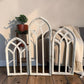 3 White Wood Arched Window Frames, Distressed Cathedral Style, Farmhouse Decor