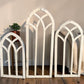 3 White Wood Arched Window Frames, Distressed Cathedral Style, Farmhouse Decor