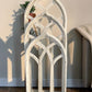 3 White Wood Arched Window Frames, Distressed Cathedral Style, Farmhouse Decor
