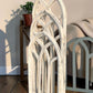 3 White Wood Arched Window Frames, Distressed Cathedral Style, Farmhouse Decor