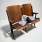 Theater Seats - 3 Vintage Wood Folding Theater Seats, Auditorium Seats, Entryway Bench, E30 by The Old Grainery (art deco,...