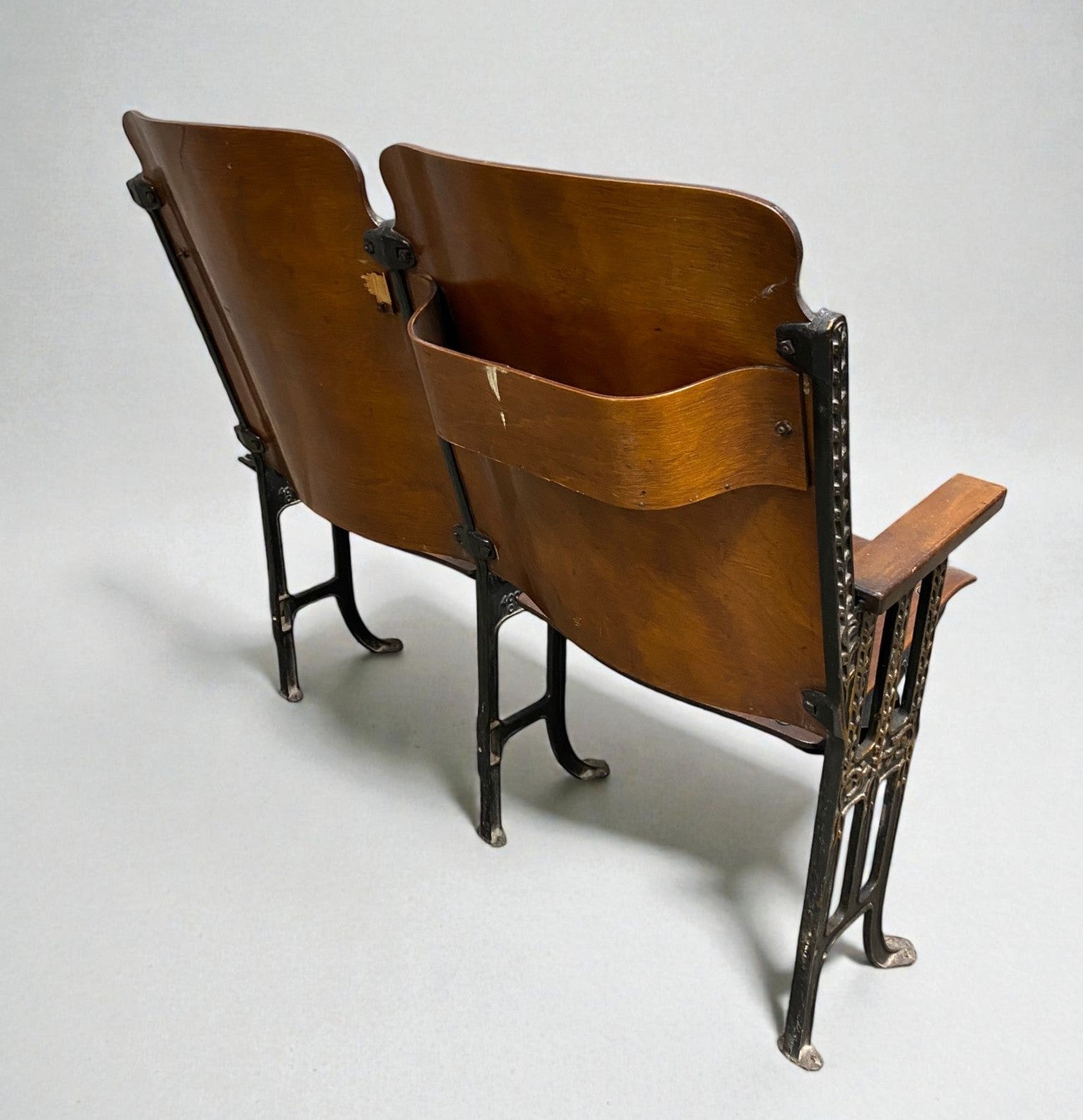 Theater Seats - 3 Vintage Wood Folding Theater Seats, Auditorium Seats, Entryway Bench, E30 by The Old Grainery (art deco,...